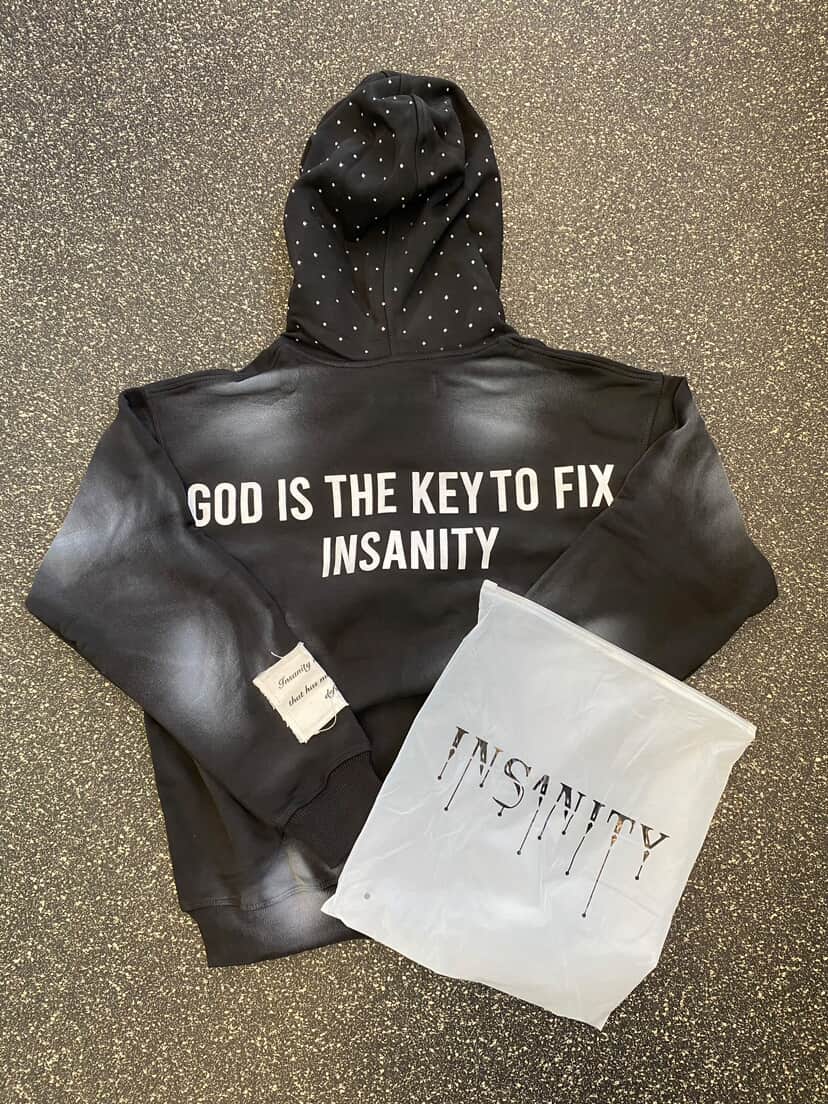 “Insanity rhinestone” zip up